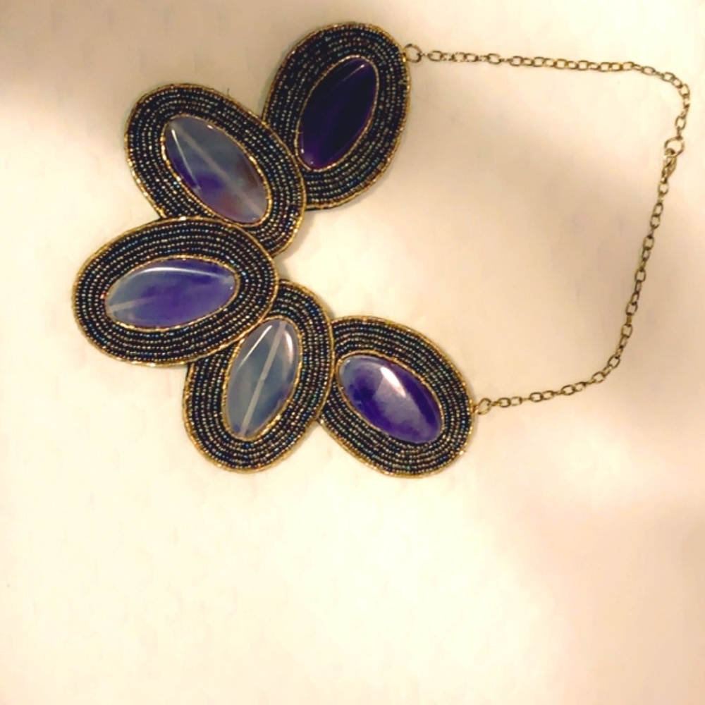 handmade vintage purple necklace